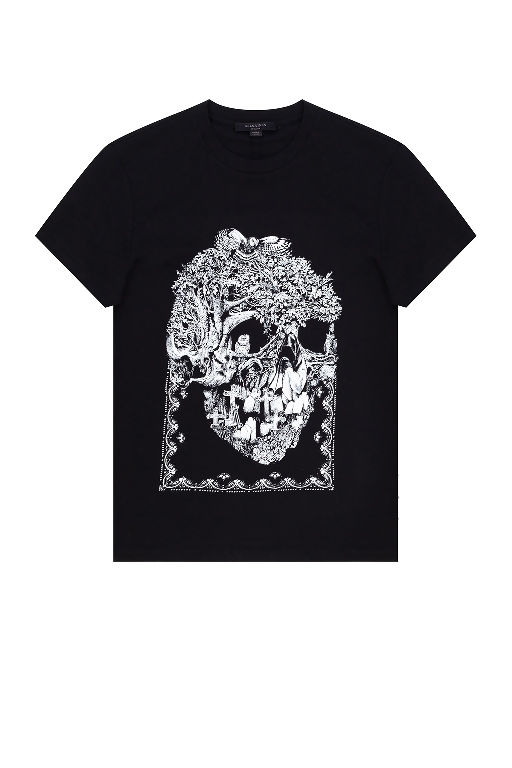 Black 'Forestskull' T-shirt with logo AllSaints - Vitkac Australia